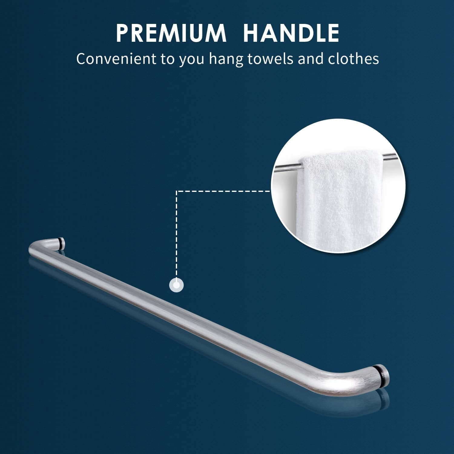PREMIUM HANDLE: Convenient to you hang towels and clothes