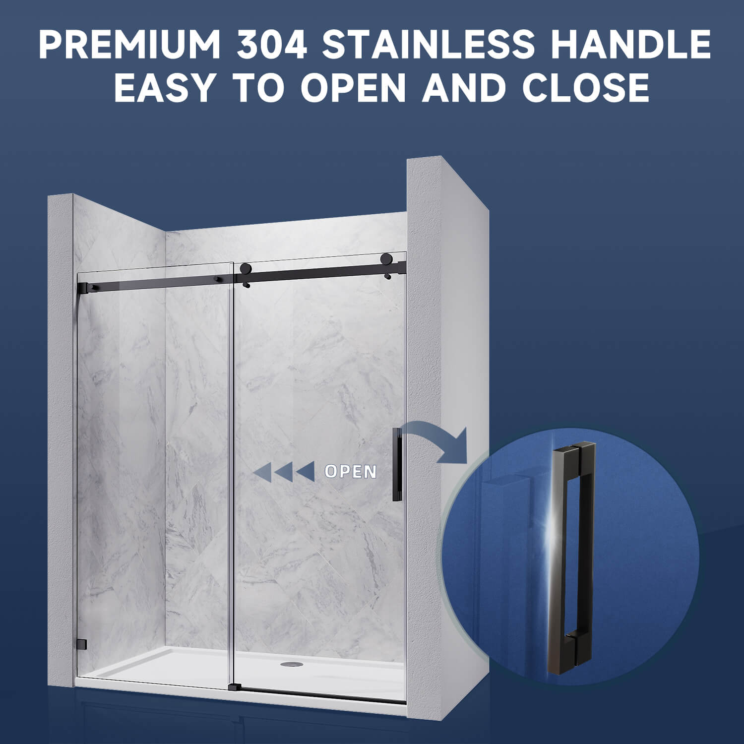 Premium 304 Stainless Handle, Easy To Open And Close