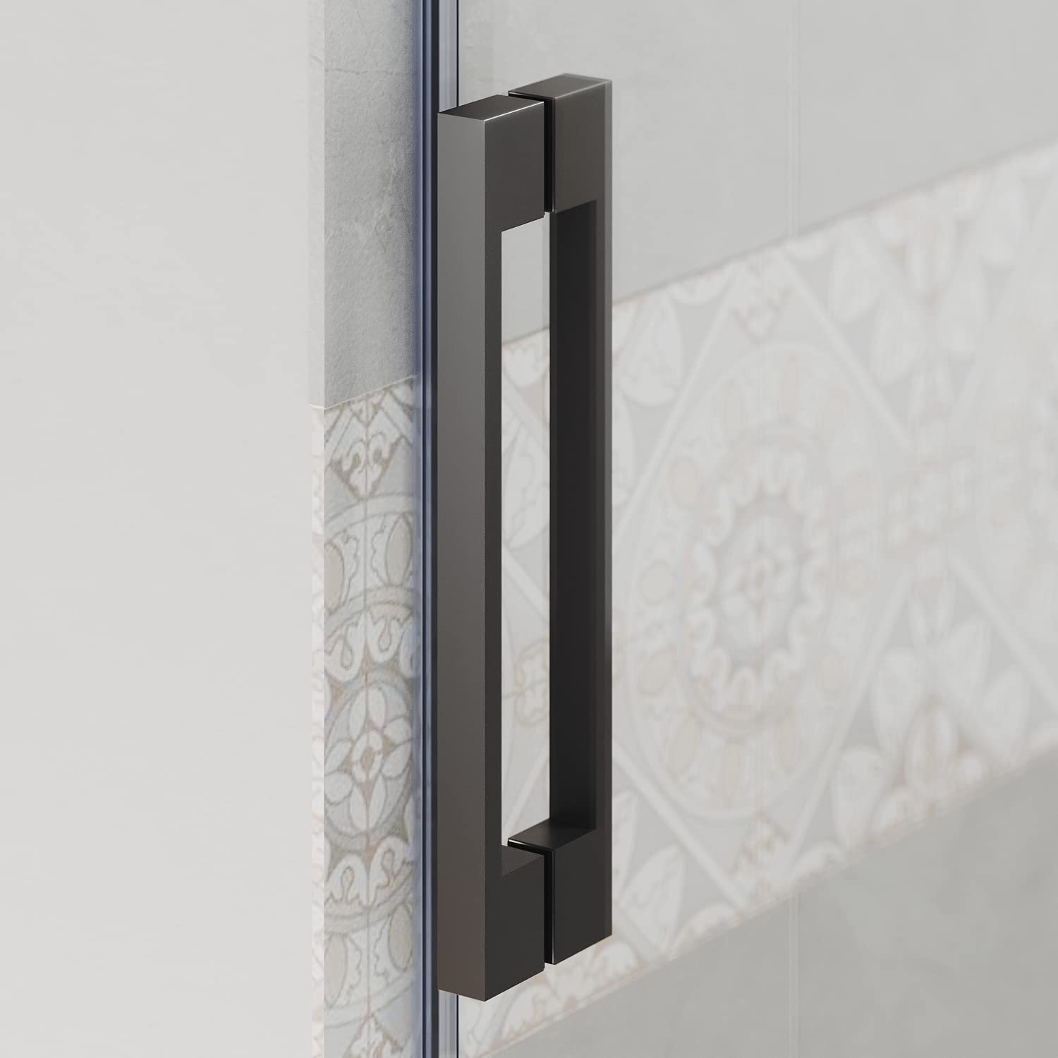 Includes 1 fixed panel and 1 sliding panel, both of which are reversible,you can install the glass panel according to your preferences. And it comes with two square handles that make it very easy to open and close.