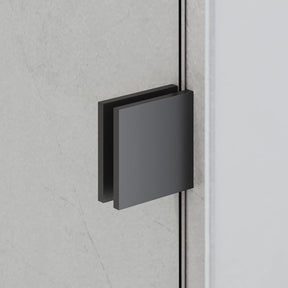 SUNNY SHOWER 60 in. W x 62 in. H Frameless Black Finish Bathtub Sliding Doors Detail