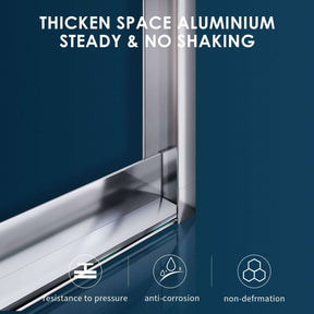 Thickened wall aluminum design, adjustable width mode, better fit for your shower doors. Anti-corrosion &amp; Non-defrmation.