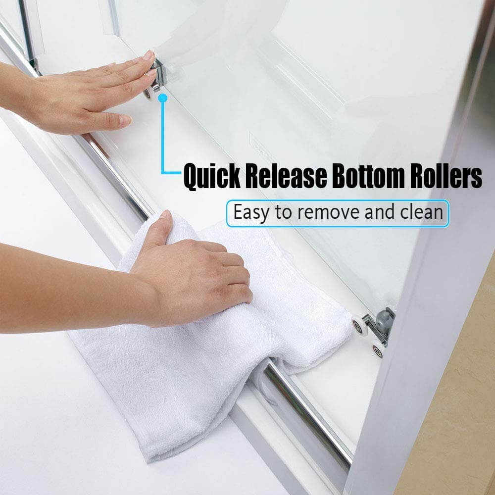 Quick release bottom rollers, easy to remove and clean