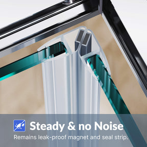 Steady & no Noise: Remains leak- proof magnet and seal strip