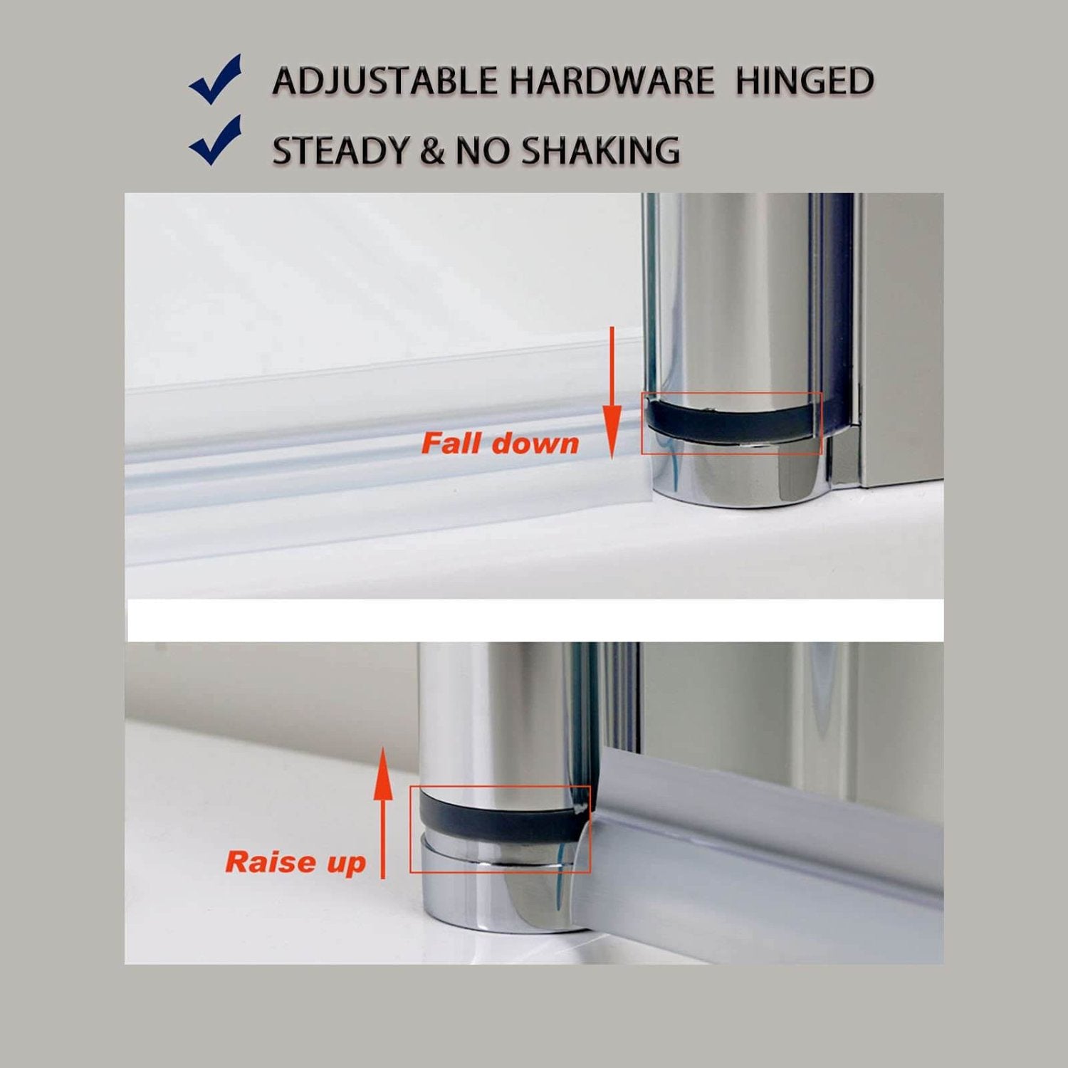 Adjustable hardware hinged, steady no shaking