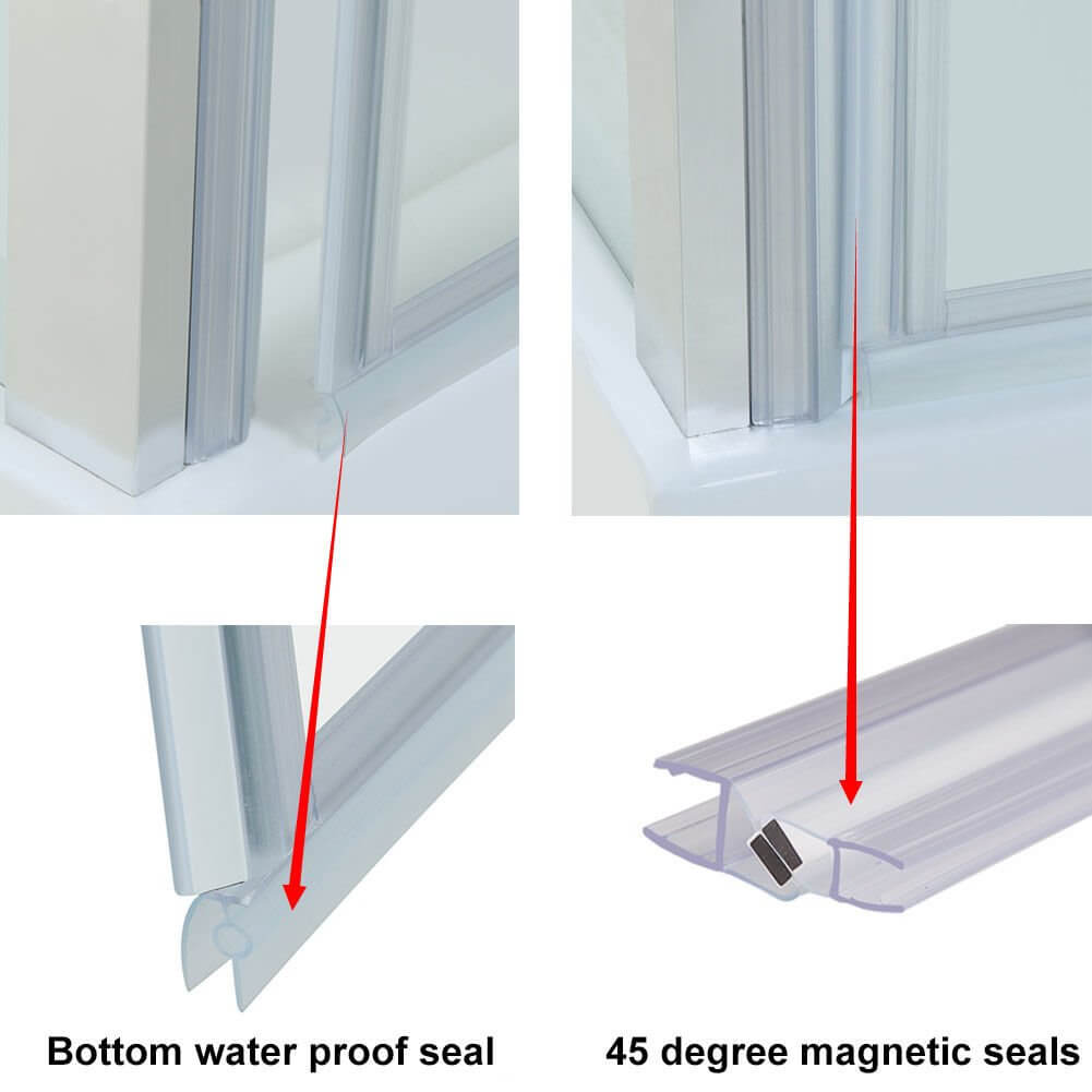 Bottom water proof seal, 45 degree magnetic seals