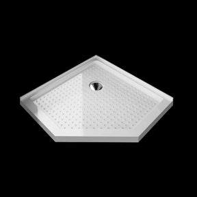 SUNNY SHOWER 38 in. W x 38 in. D x 72 in. H Black Finish Pivot Enclosures With Pivot Door And White Diamond Bases - SUNNY SHOWER