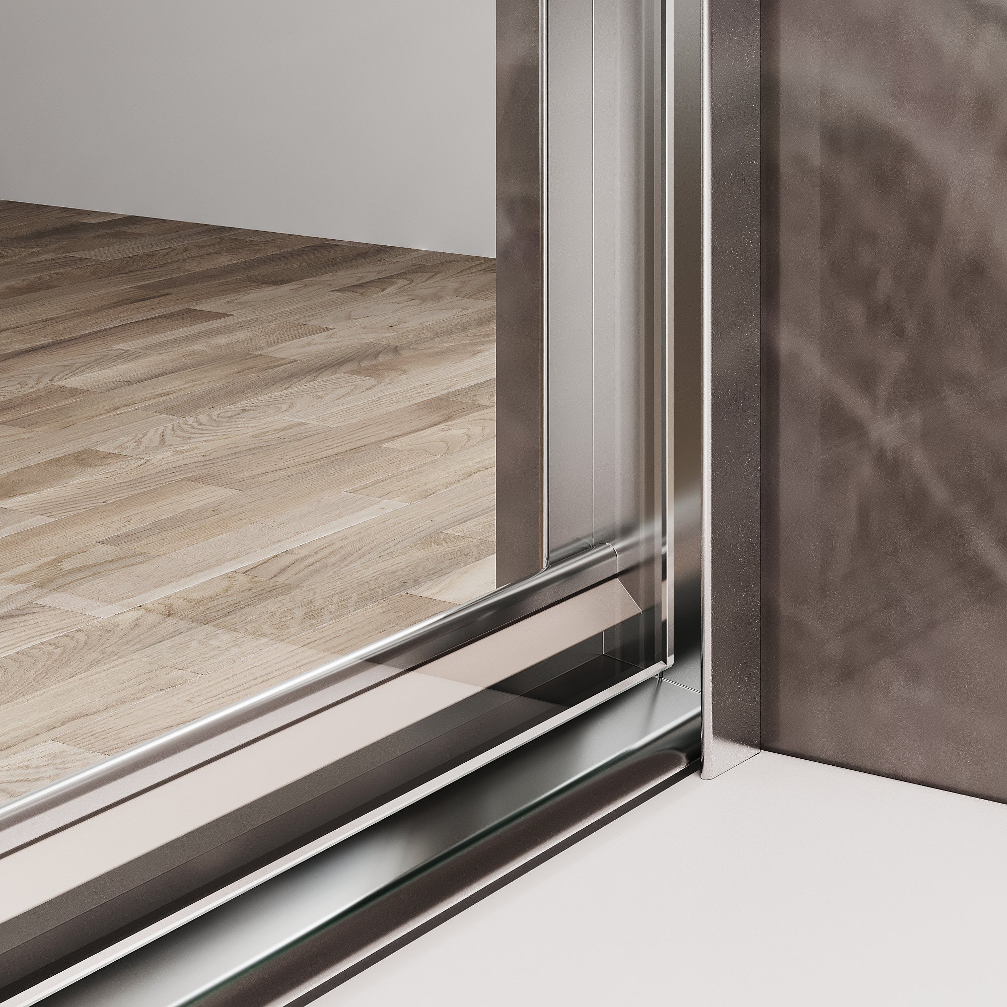 Sunny Shower Double Sliding Bathtub Door 60 in.W x 57 in.H Framed with 1/4 in. Clear Tempered Glass