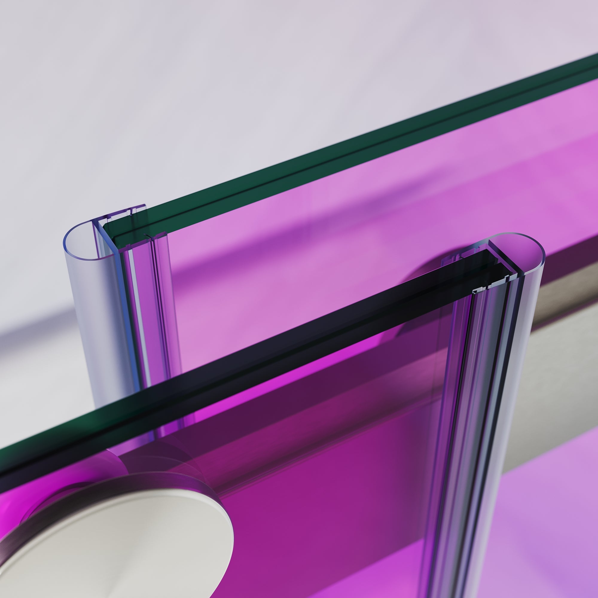 SUNNY SHOWER Custom Gradient Glass Double Sliding Shower Doors, Multi-Size & Multi-Finish Options