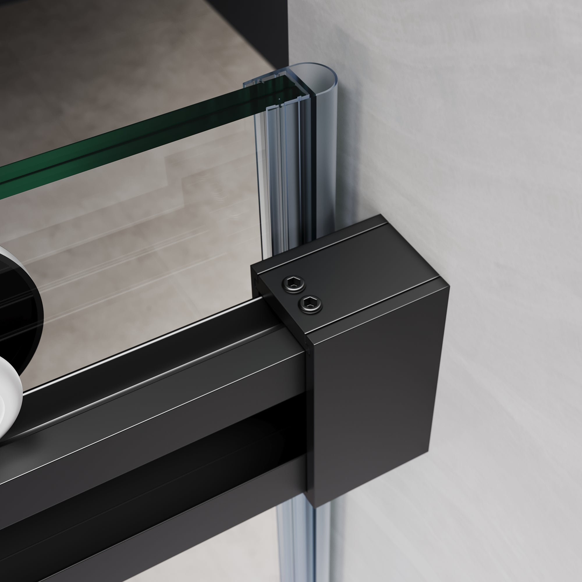 SUNNY SHOWER Custom Gradient Glass Double Sliding Shower Doors, Multi-Size & Multi-Finish Options