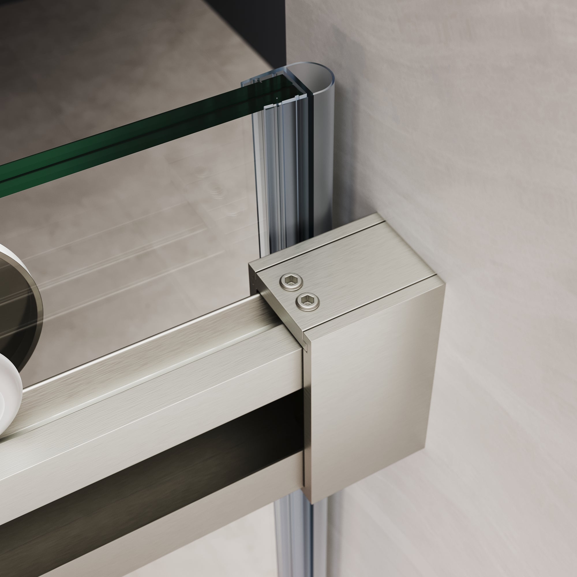 SUNNY SHOWER Custom Gradient Glass Double Sliding Shower Doors, Multi-Size & Multi-Finish Options