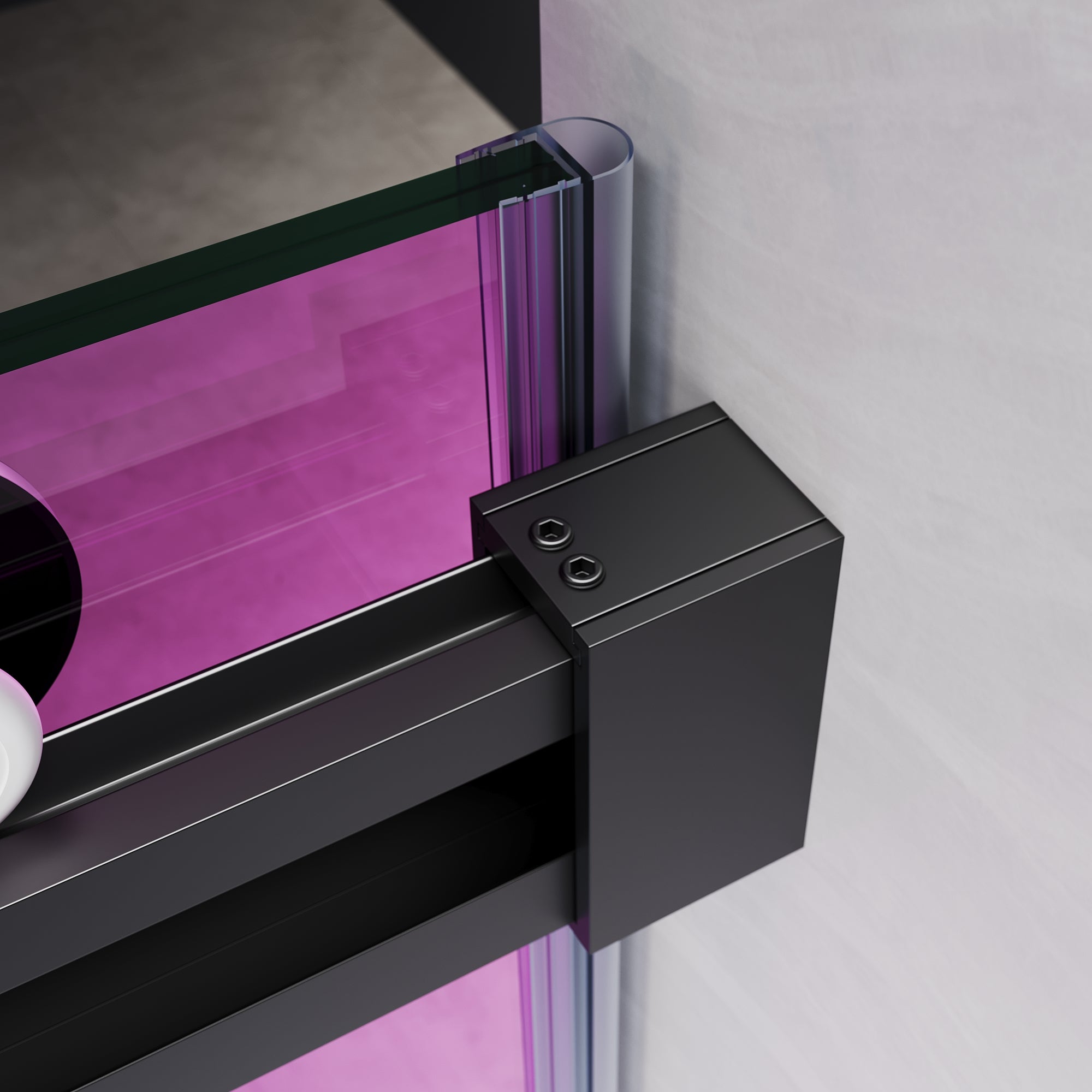 SUNNY SHOWER Custom Gradient Glass Double Sliding Shower Doors, Multi-Size & Multi-Finish Options