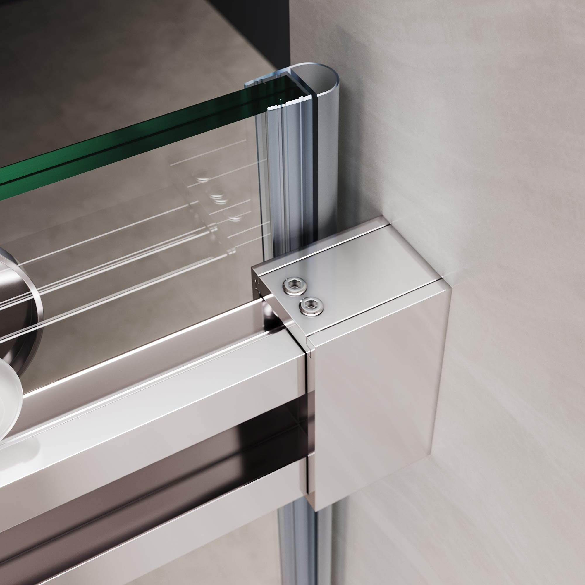 SUNNY SHOWER Custom Gradient Glass Double Sliding Shower Doors, Multi-Size & Multi-Finish Options