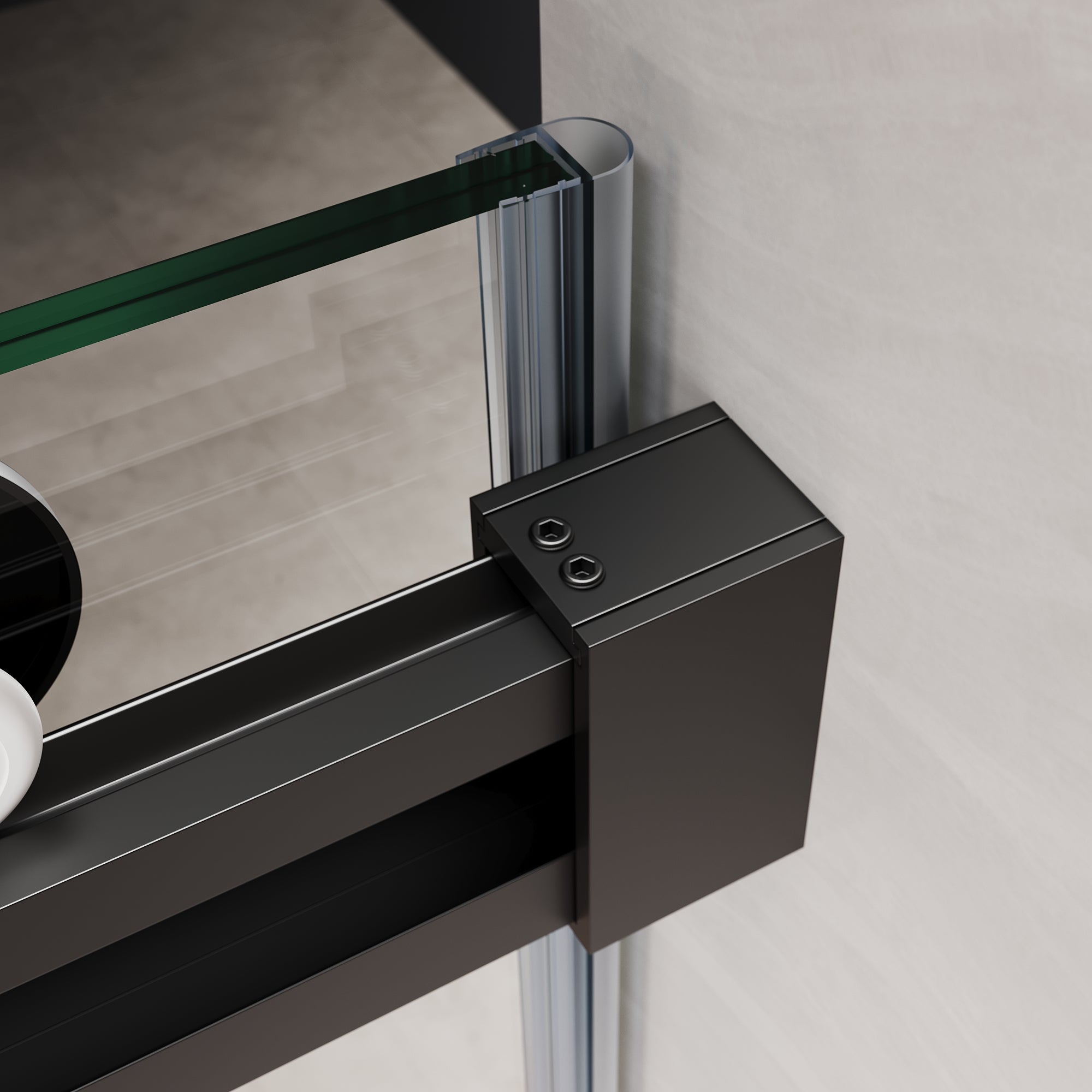 SUNNY SHOWER Custom Gradient Glass Double Sliding Shower Doors, Multi-Size & Multi-Finish Options