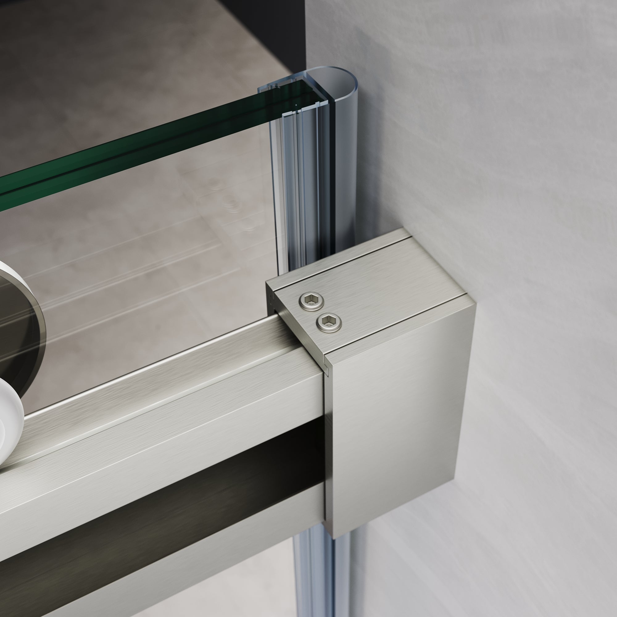 SUNNY SHOWER Custom Gradient Glass Double Sliding Shower Doors, Multi-Size & Multi-Finish Options