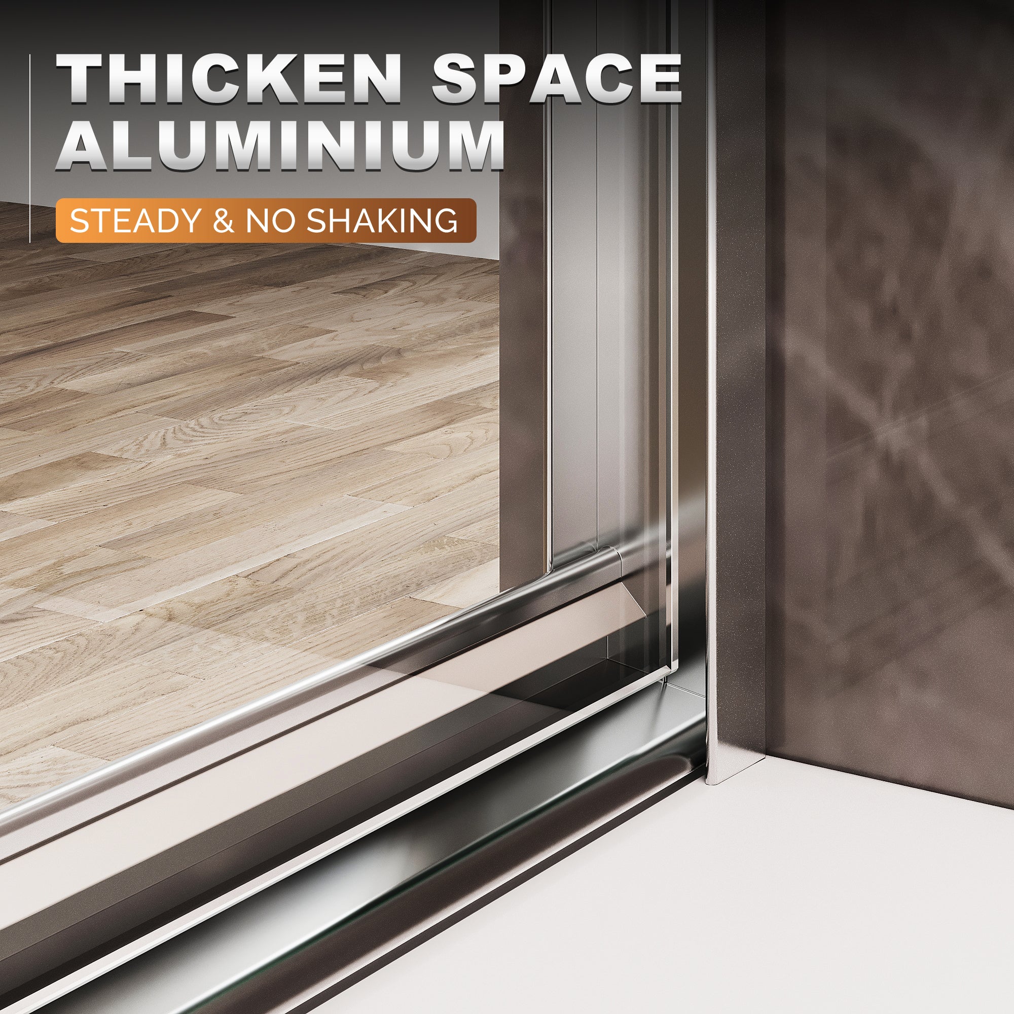 Sunny Shower 60 in.W x 72 in.H Double Sliding Shower Door  Framed with 1/4 inch Clear Tempered Glass