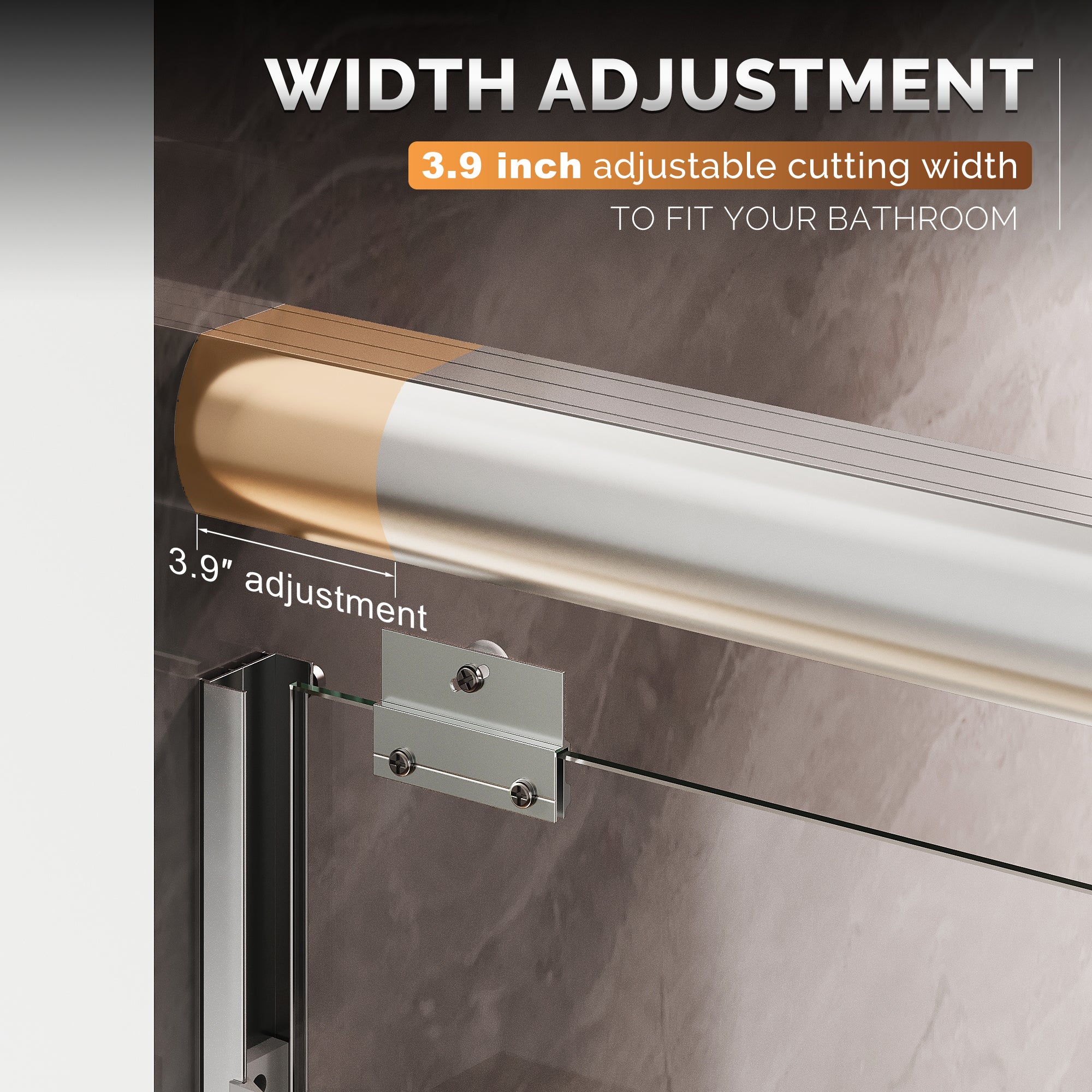 Sunny Shower Double Sliding Bathtub Door 60 in.W x 57 in.H Framed with 1/4 in. Clear Tempered Glass