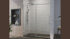 SUNNY SHOWER Frameless Sliding Shower Doors 48 in. W x 76 in. H