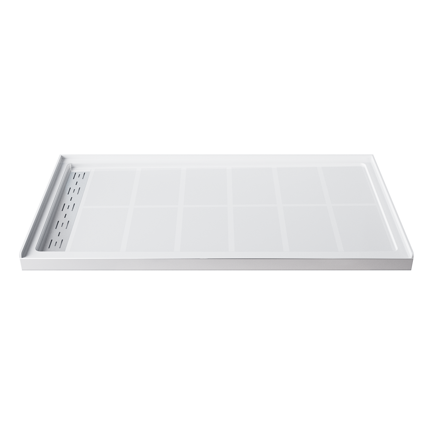 SUNNY SHOWER White Left Drain Rectangular Base