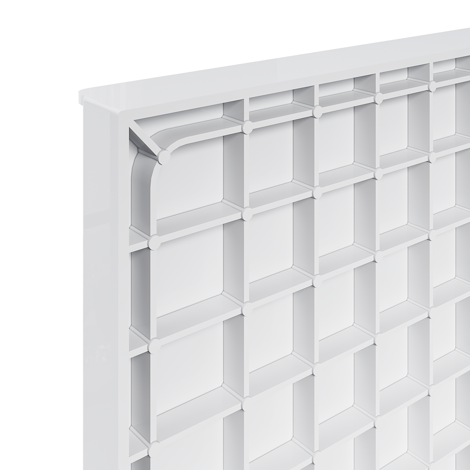 SUNNY SHOWER White Left Drain Rectangular Base Detail