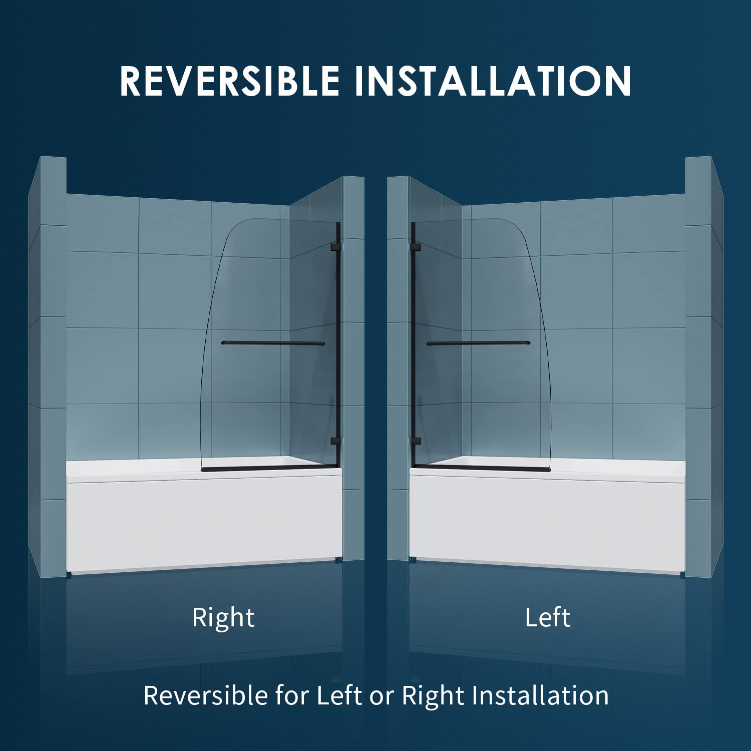 Reversible for left or right installation