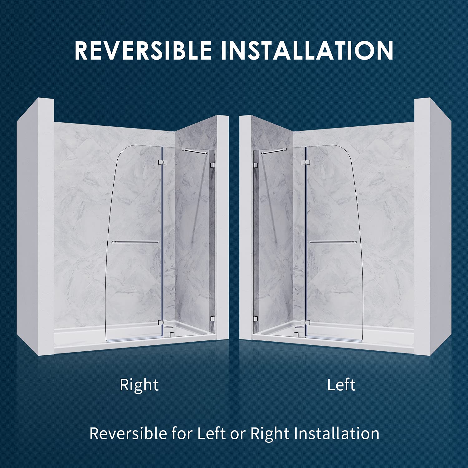 Reversible for left or right installation