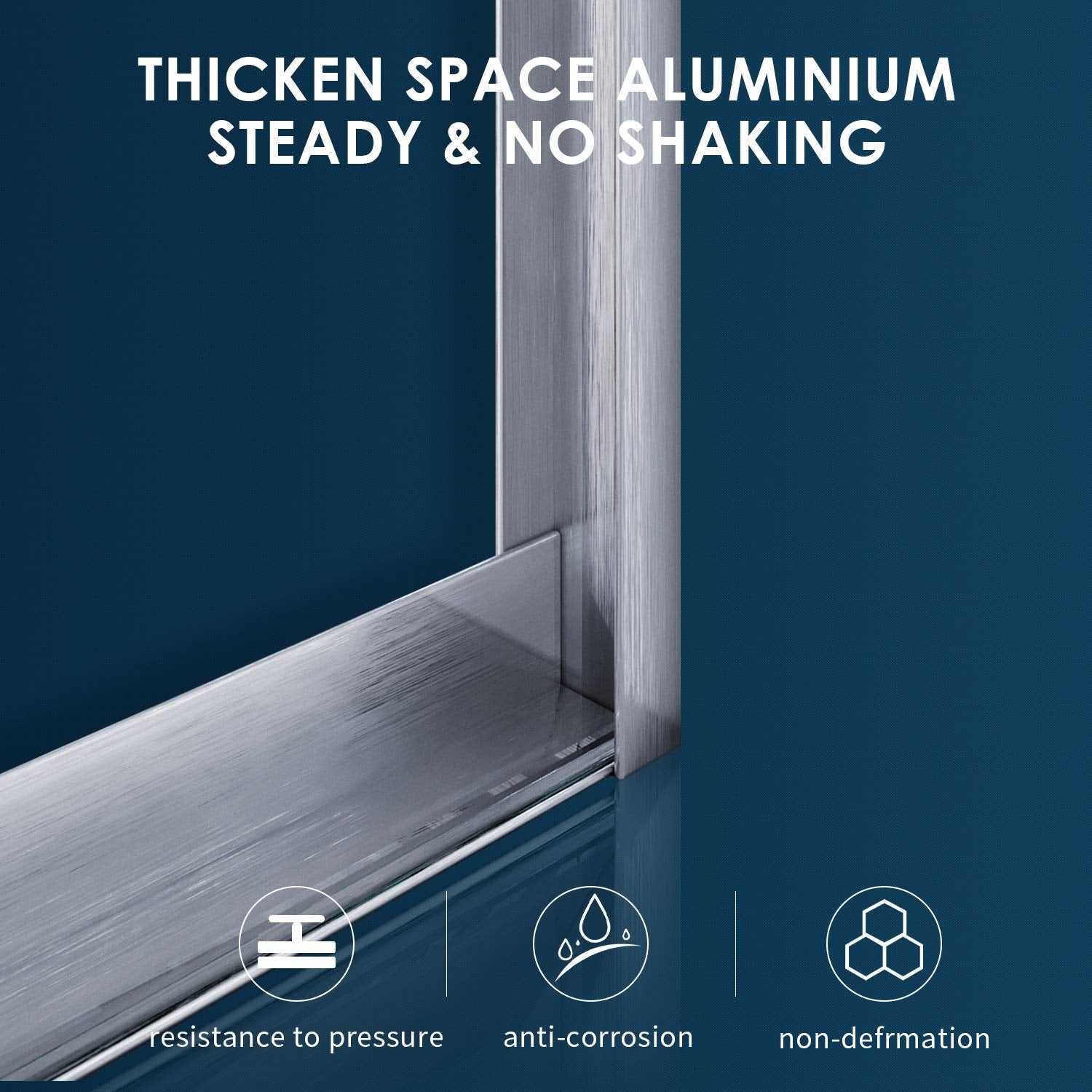 SUNNY SHOWER 60 in. W x 62 in. H Brushed Nickel Finish Bathtub Double Sliding Doors - SUNNY SHOWER