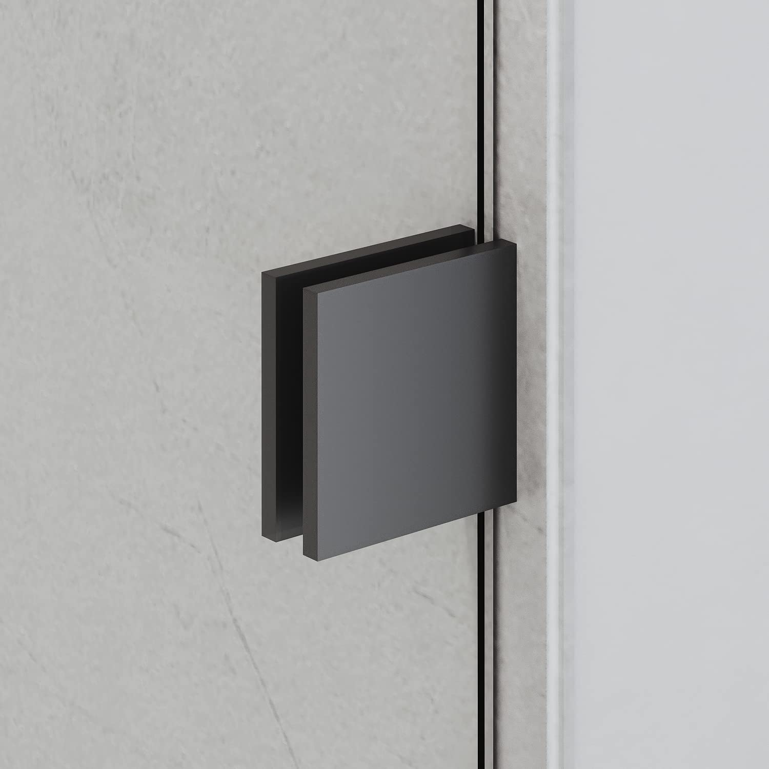 SUNNY SHOWER 60 in. W x 62 in. H Frameless Black Finish Bathtub Sliding Doors - SUNNY SHOWER