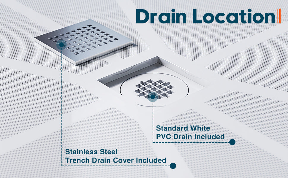 Includes high quality original shower drain, no need to buy one again.