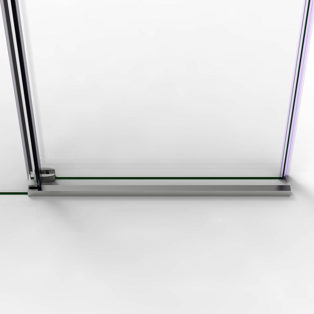SUNNY SHOWER 72 in. W x 79 in. H Frameless Brushed Nickel Finish Sliding Shower Doors Dimensions Detail