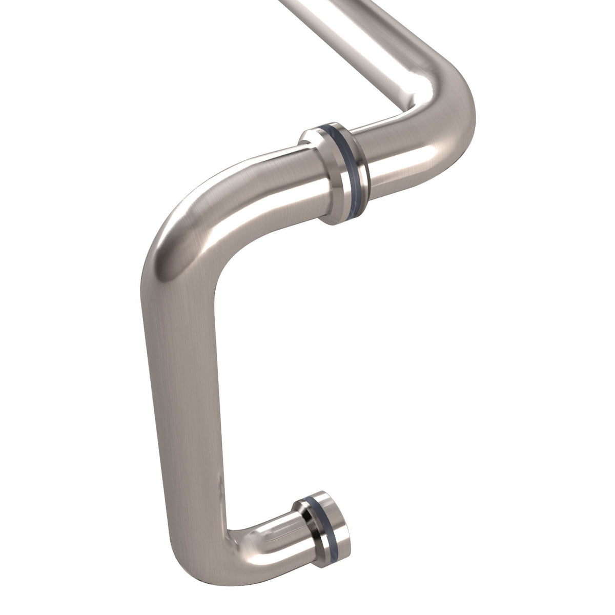 Sunny Shower Brushed Nickel Pull Handle and Towel Bar Combination with Metal Washer L-6X18-BN - SUNNY SHOWER