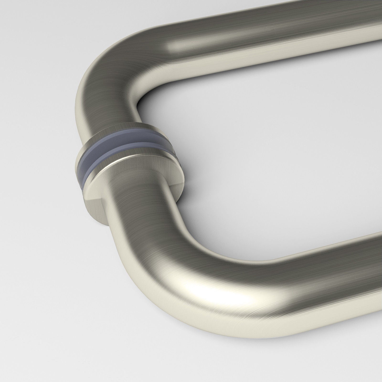 Sunny Shower Brushed Nickel Pull Handle and Towel Bar Combination with Metal Washer L-6X18-BN - SUNNY SHOWER