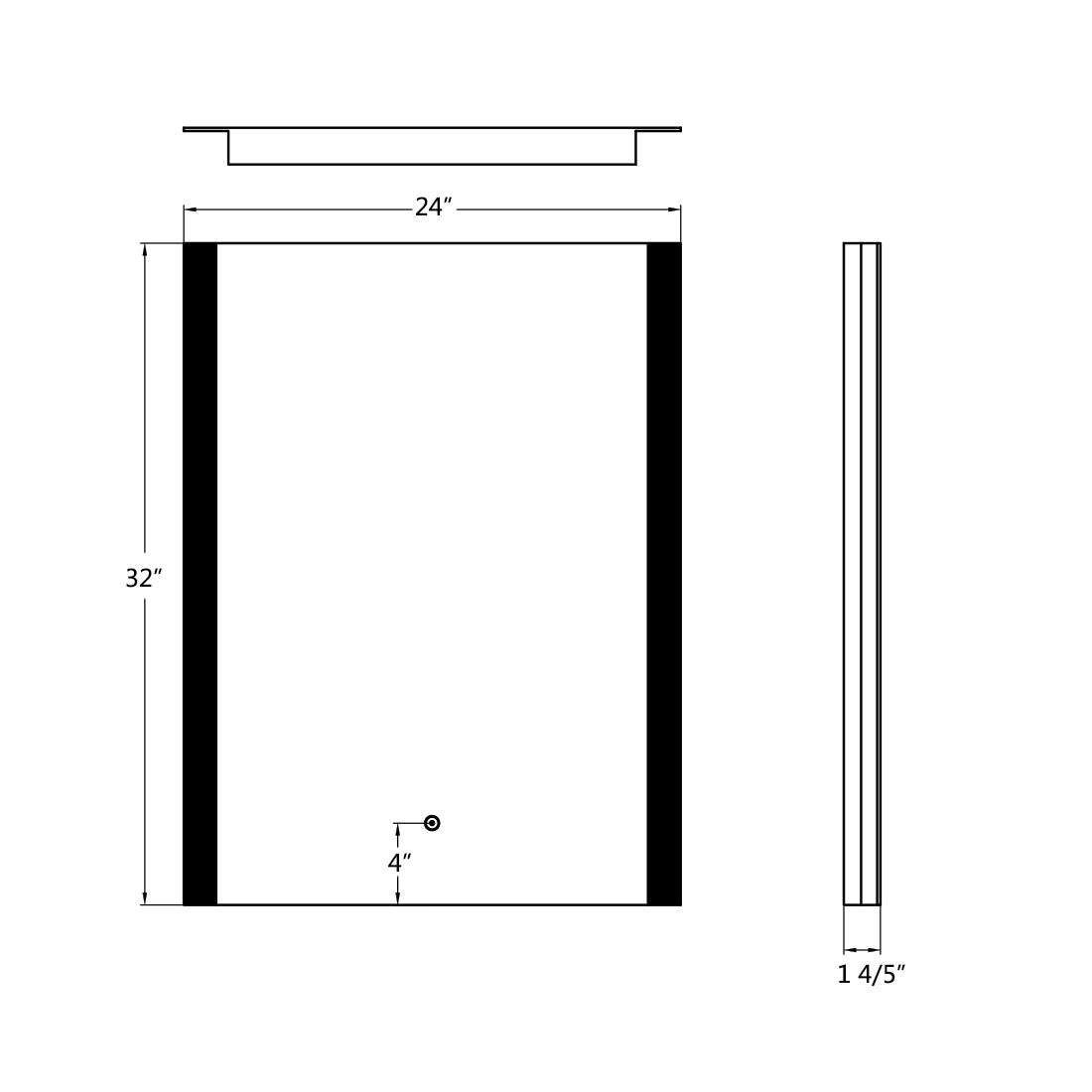 SUNNY SHOWER LED Bathroom Vanity Mirror w/ Touch Button vertically/ Horizontally, Touch Adjustable Brightness, Warm White - SUNNY SHOWER