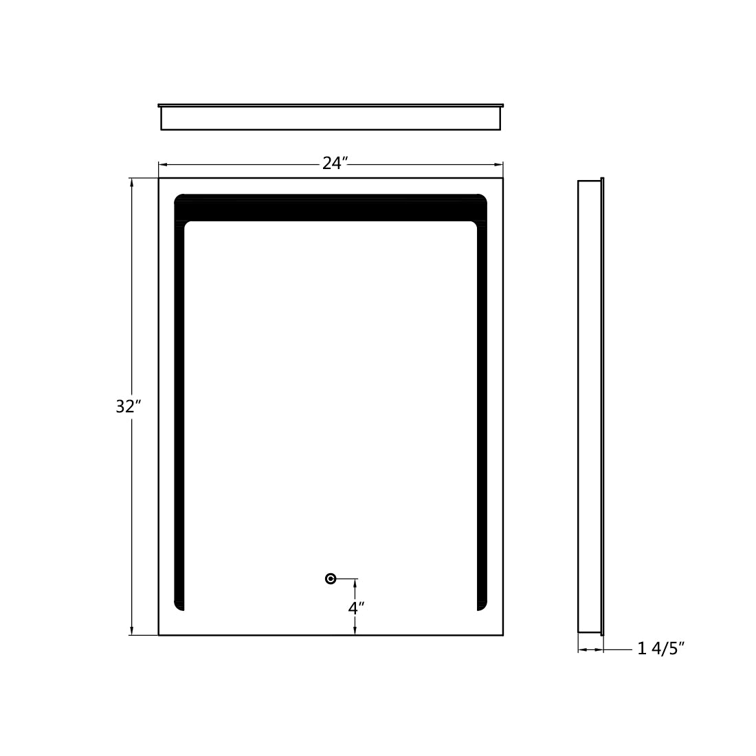 SUNNY SHOWER LED Bathroom Vanity Mirror w/ Touch Button vertically/ Horizontally, Touch Adjustable Brightness, Warm White - SUNNY SHOWER