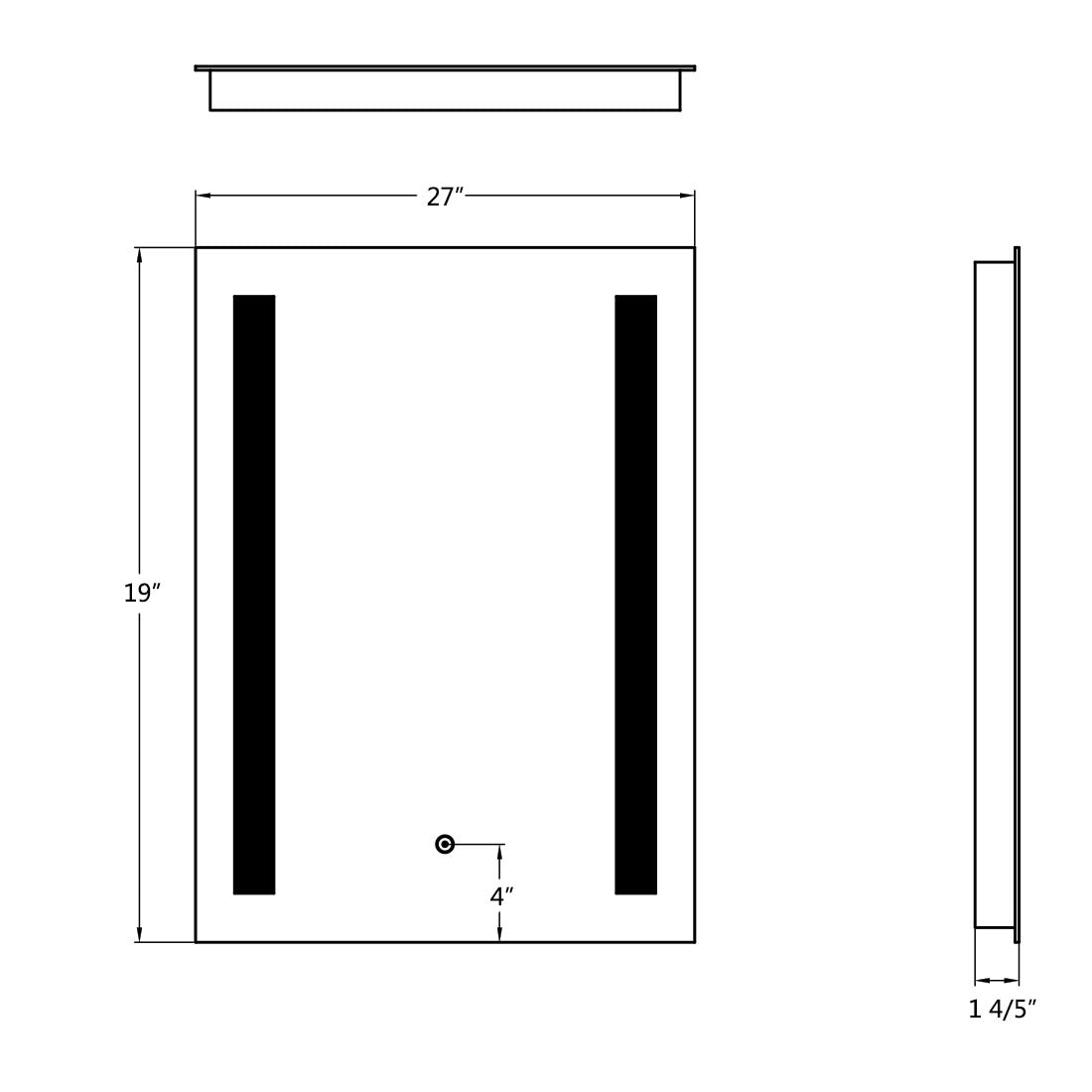 SUNNY SHOWER LED Bathroom Vanity Mirror w/ Touch Button vertically/ Horizontally, Touch Adjustable Brightness, Warm White - SUNNY SHOWER