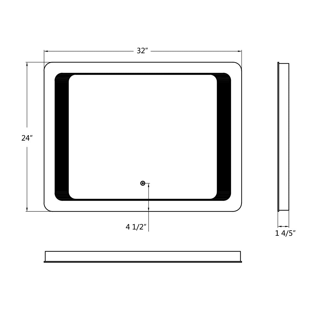 SUNNY SHOWER LED Bathroom Vanity Mirror w/ Touch Button vertically/ Horizontally, Touch Adjustable Brightness, Warm White - SUNNY SHOWER