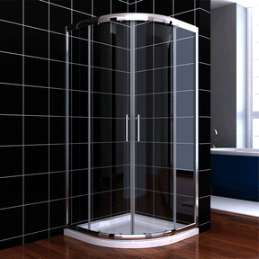 Sunny Shower Neo-Round Corner Frameless Sliding Shower Doors Usa