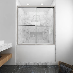 Sunny Shower Framed Sliding Shower Tub Glass Doors usa