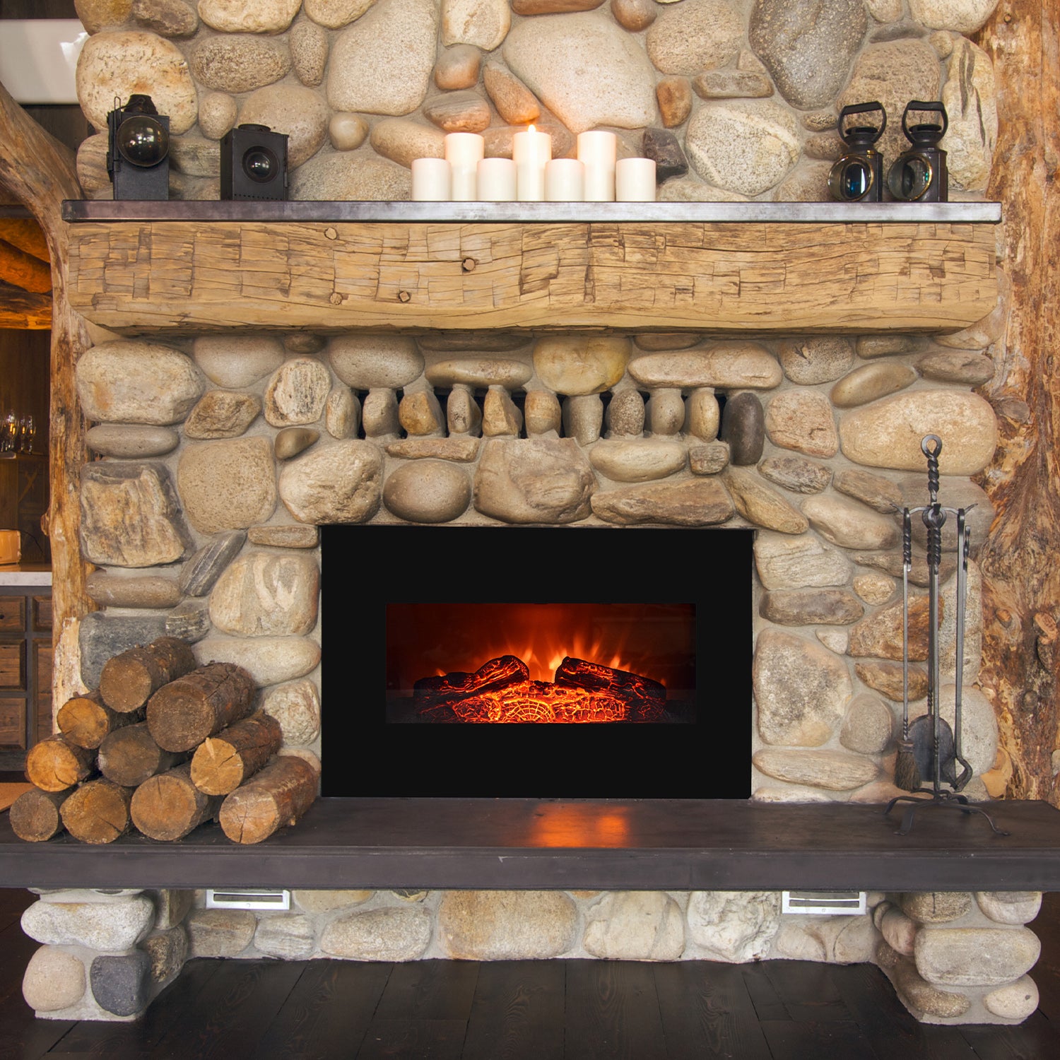 Sunny Shower Electric Fireplace Home Heater