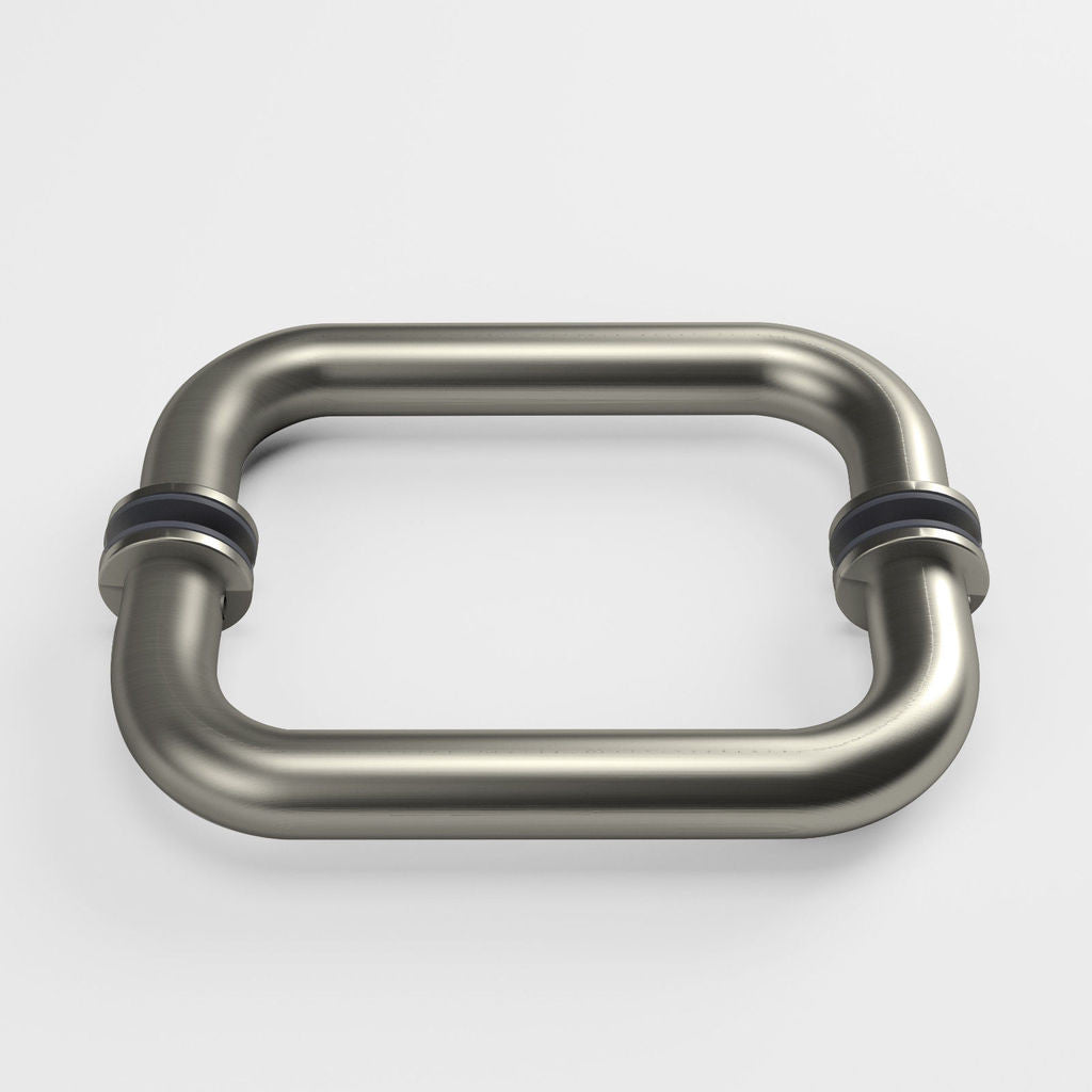 SUNNY SHOWER Handle Brushed Nickel Frameless Shower Glass Door Stainless Steel Back to Back Pull Handle