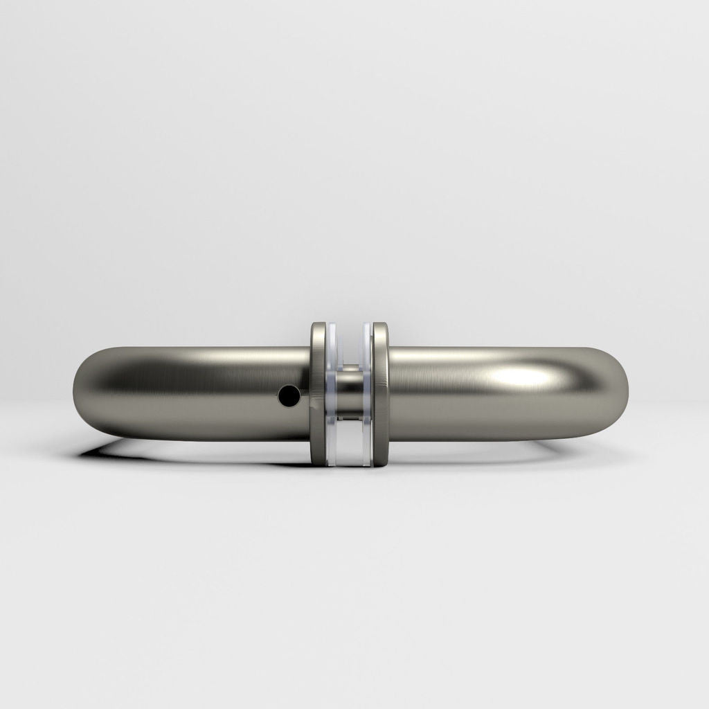 SUNNY SHOWER Handle Brushed Nickel Frameless Shower Glass Door Stainless Steel Back to Back Pull Handle