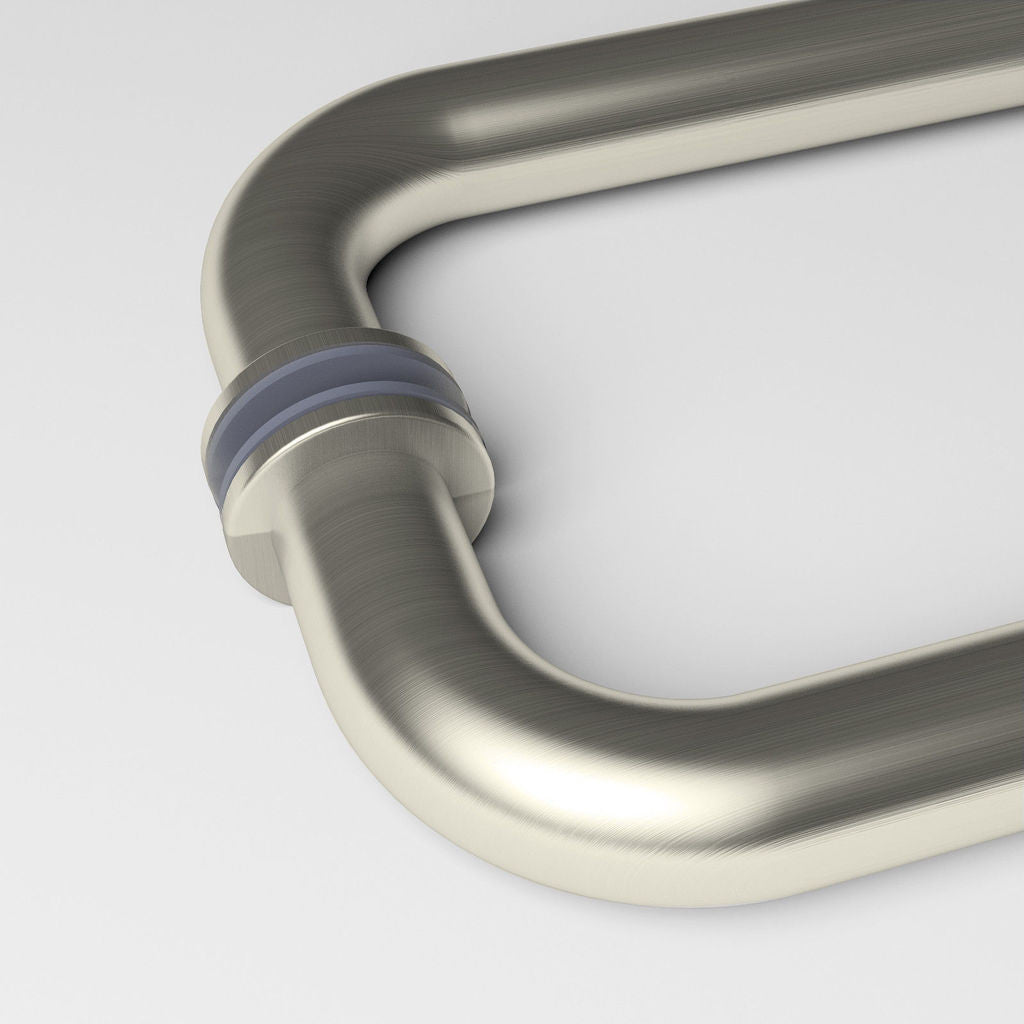 SUNNY SHOWER Handle Brushed Nickel Frameless Shower Glass Door Stainless Steel Back to Back Pull Handle