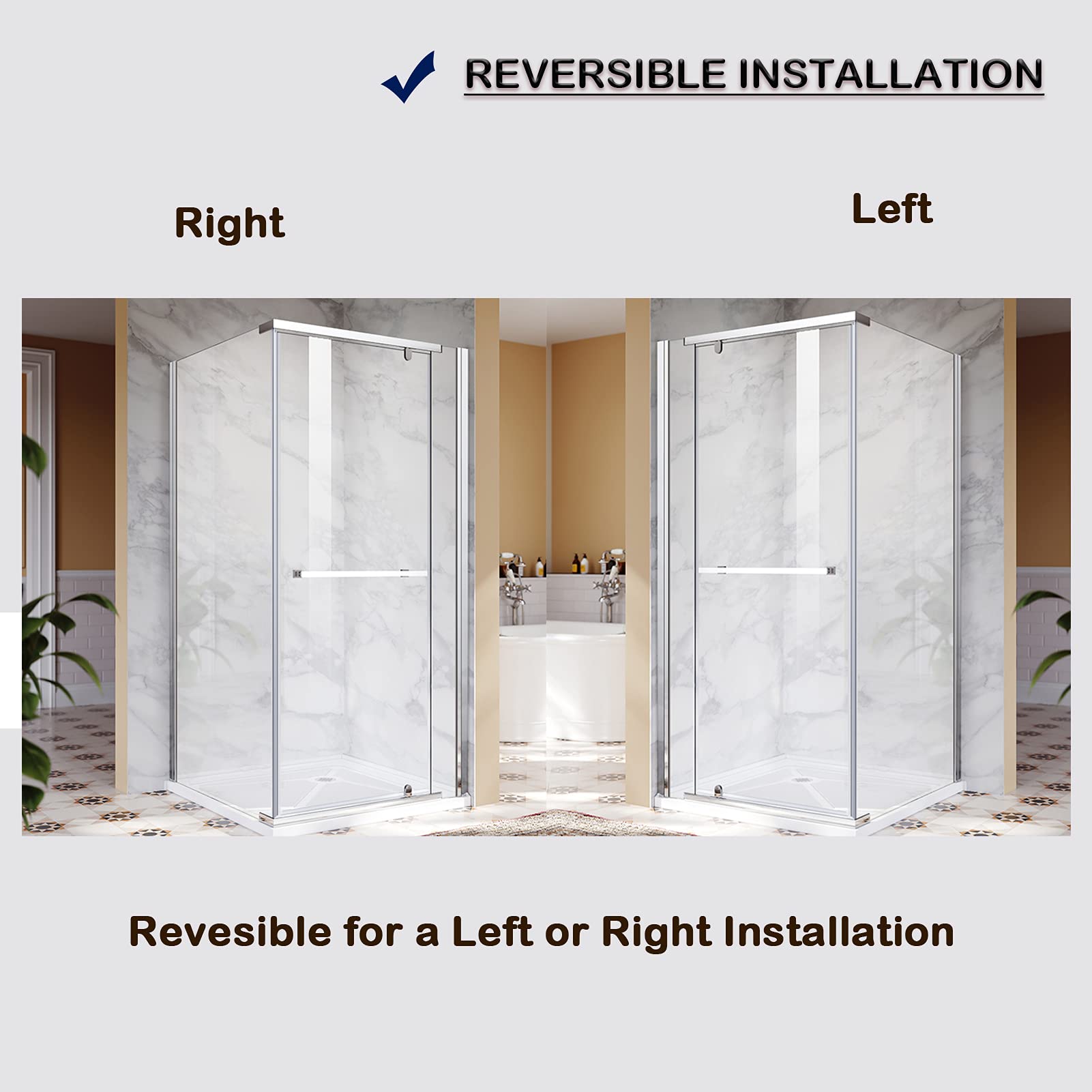 reversible installation（reversible for a lefr or right installation）