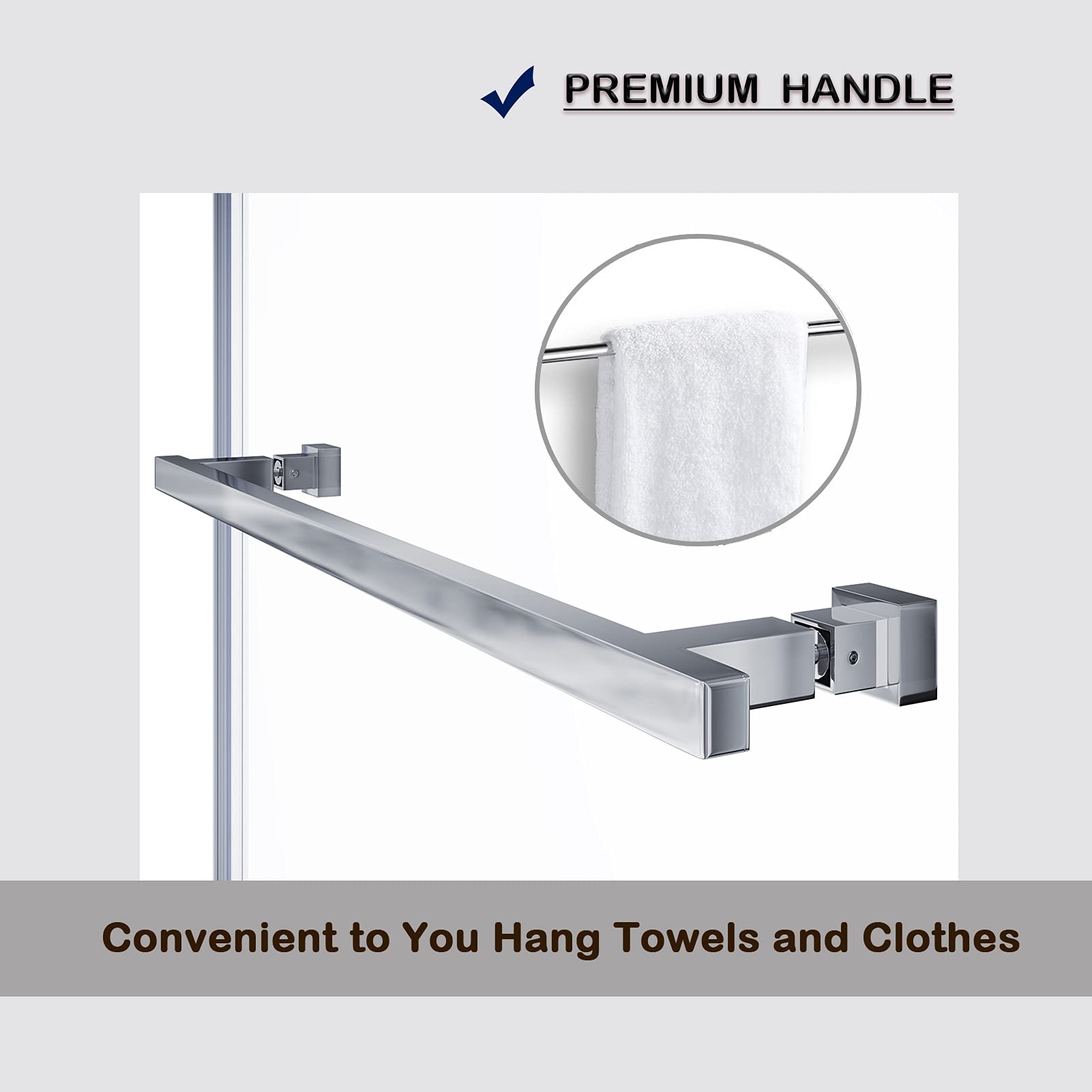 premium handle（convenient to you hang towels and clothes）