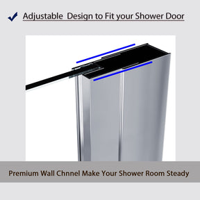 adjustable design to fit your shower door（premium wall chnnel make your shower room steady）
