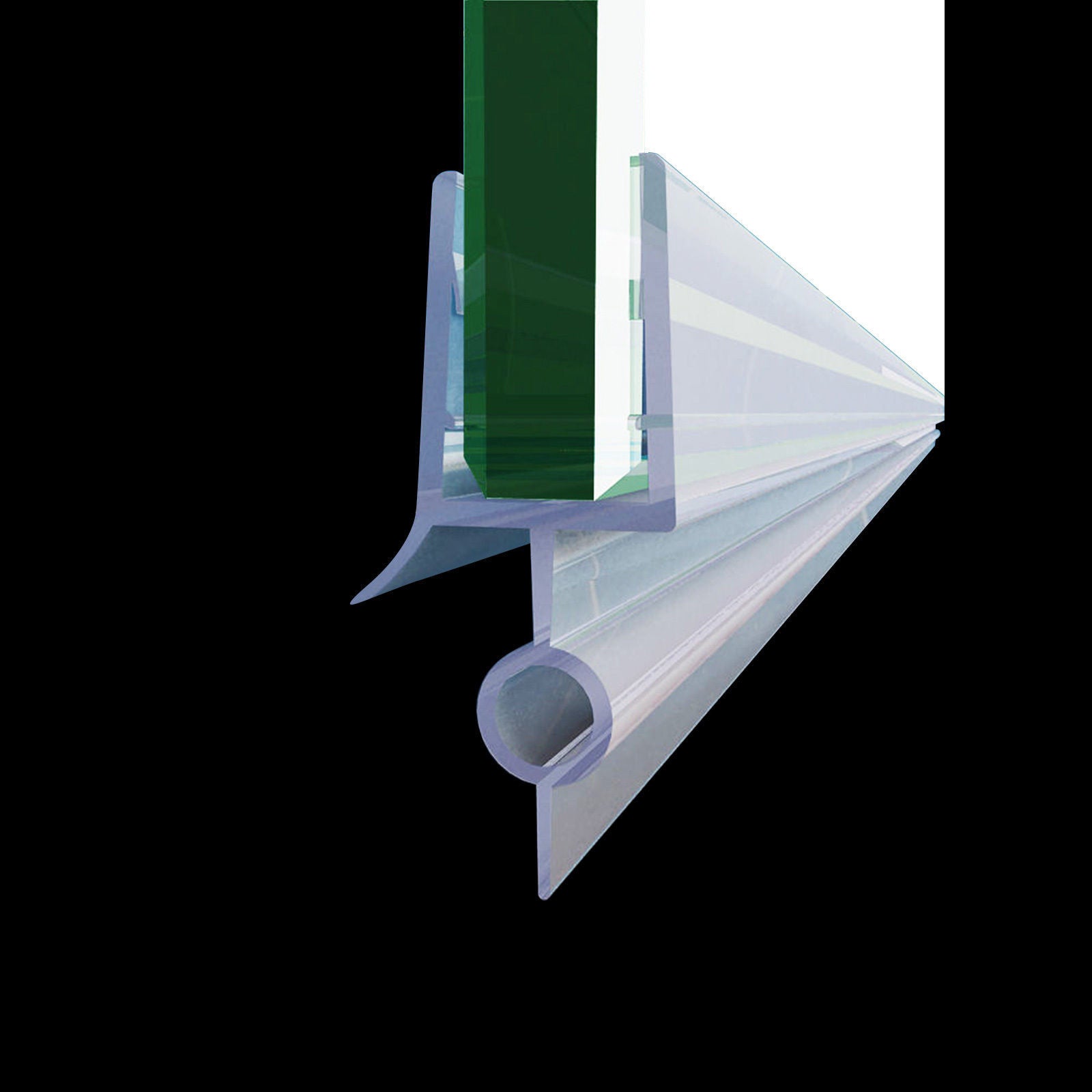 SUNNY SHOWER  Shower Door Bottom Seal Strips Fit 1/4 in. Frameless Shower Door