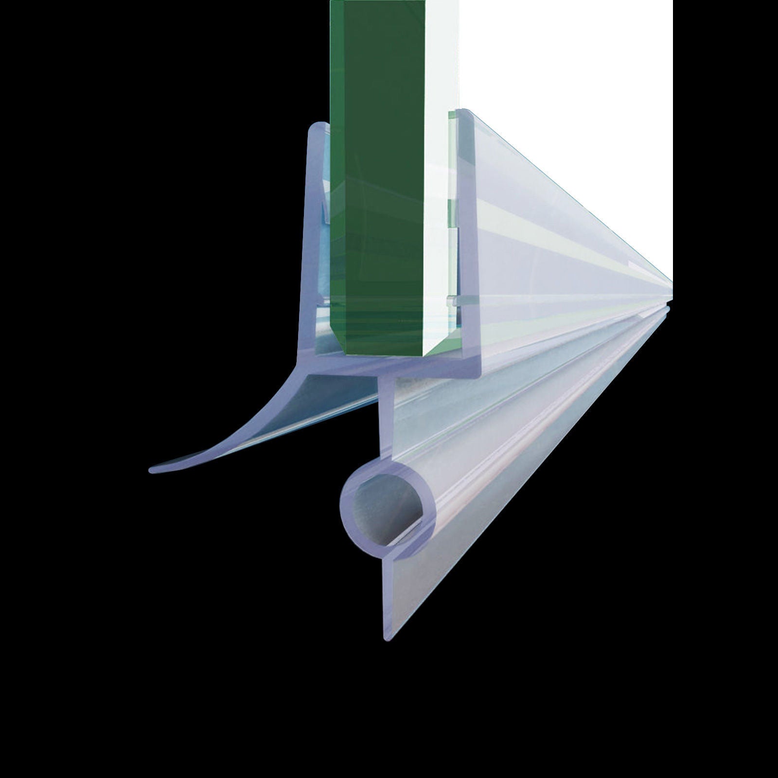 SUNNY SHOWER  Shower Door Bottom Seal Strips Fit 3/8 in. Frameless Shower Door