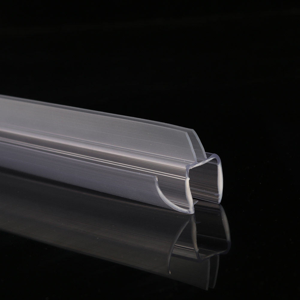 SUNNY SHOWER Transparent Bottom Sweep Seal Wipe Drip Rail Fit 3/8 in. Frameless Shower Door