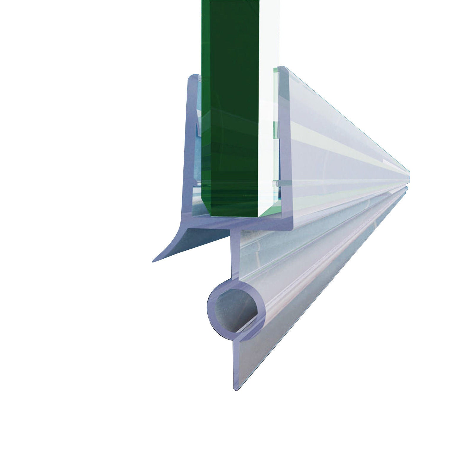 SUNNY SHOWER  Shower Door Bottom Seal Strips Fit 1/4 in. Frameless Shower Door