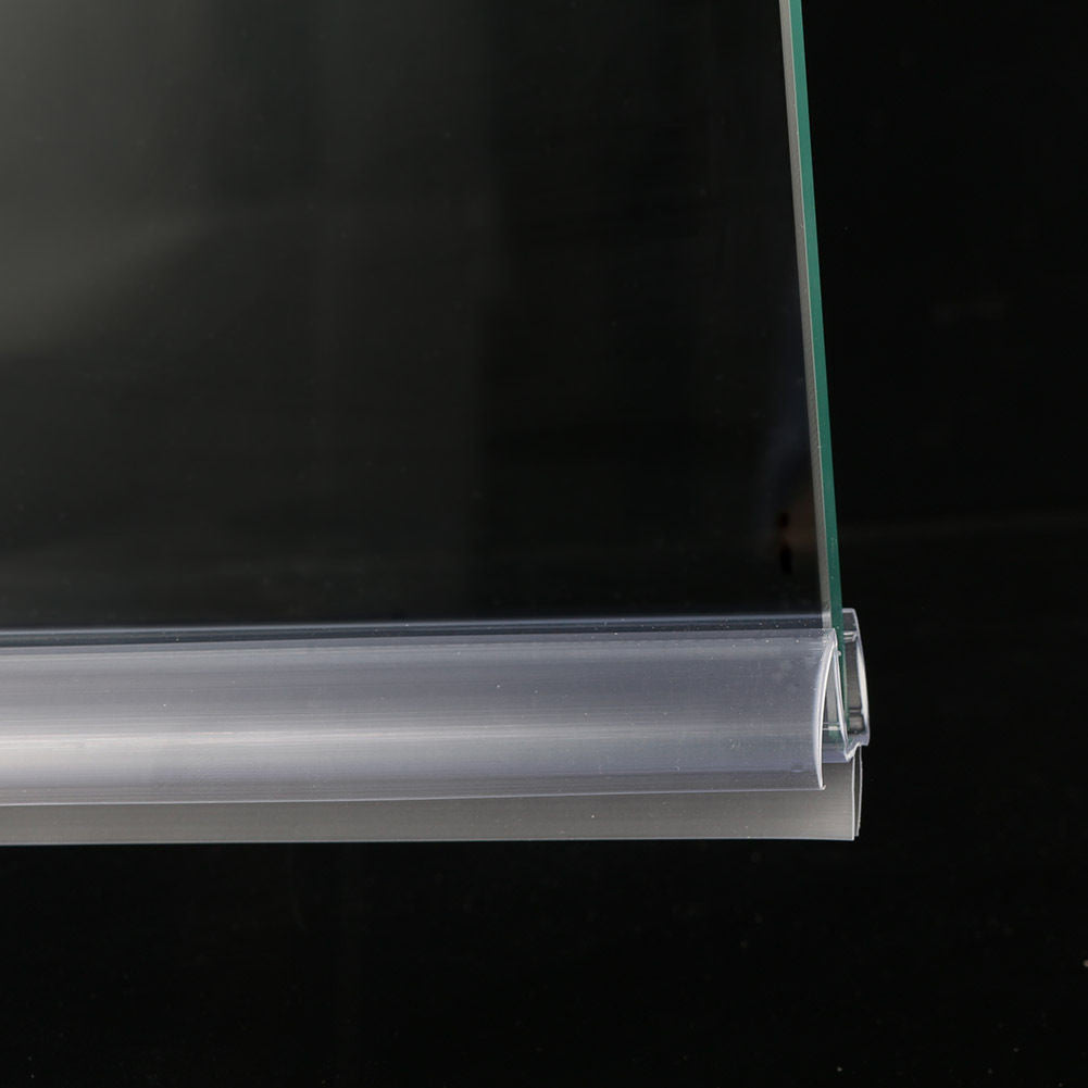 SUNNY SHOWER Transparent Bottom Sweep Seal Wipe Drip Rail Fit 3/8 in. Frameless Shower Door