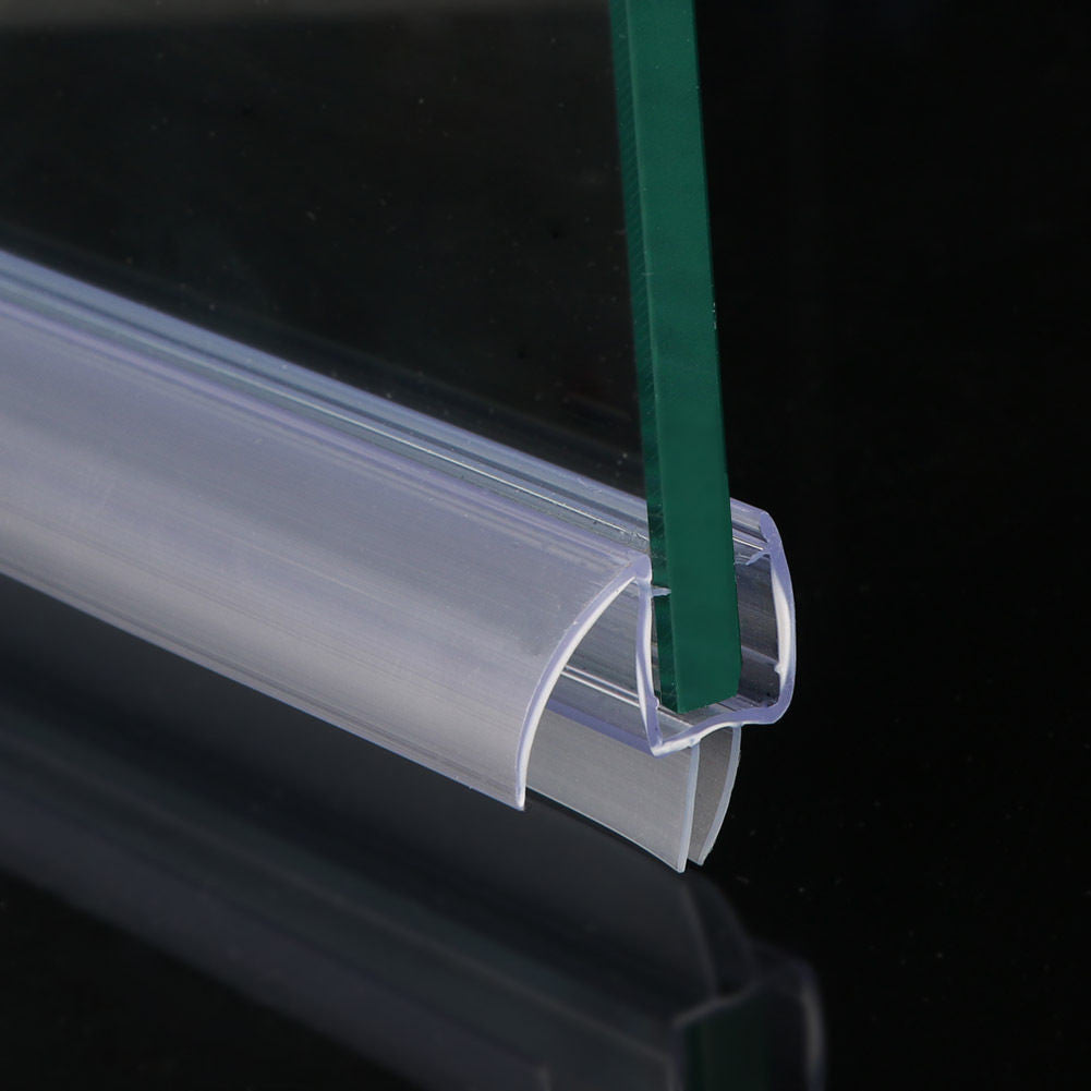 SUNNY SHOWER Transparent Bottom Sweep Seal Wipe Drip Rail Fit 3/8 in. Frameless Shower Door